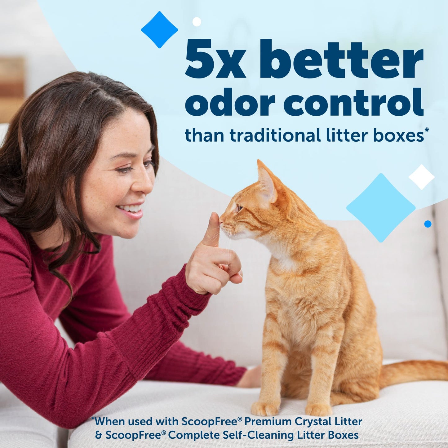 PetSafe ScoopFree Self-Cleaning Cat Litter Box Tray Refills with Premium Blue Non-Clumping Crystals, 3-Pack