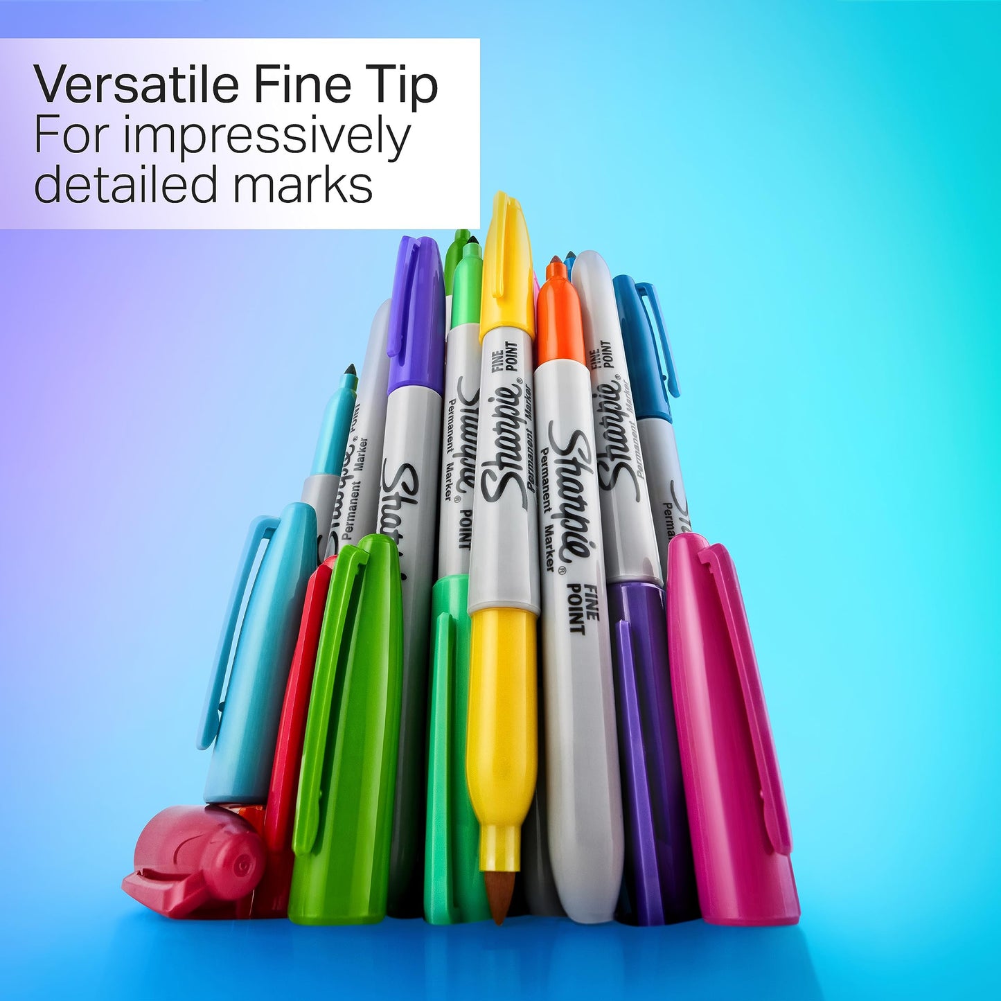 Sharpie Glam Pop Permanent Markers, Fine Point, Assorted Colours, 24 Count