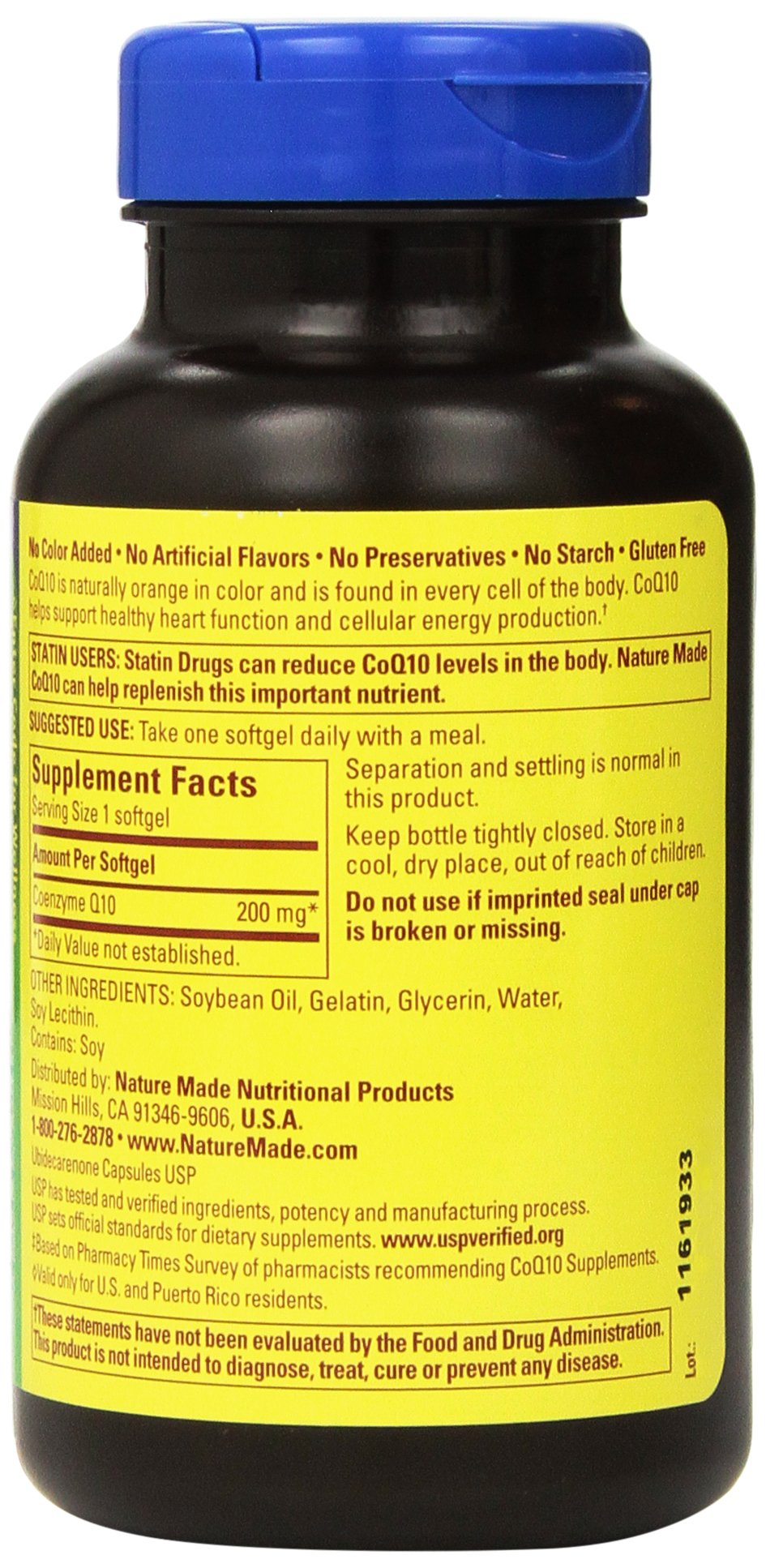 Nature Made CoQ10 200mg, Dietary Supplement for Heart Health Support, 105 Softgels, 105 Day Supply