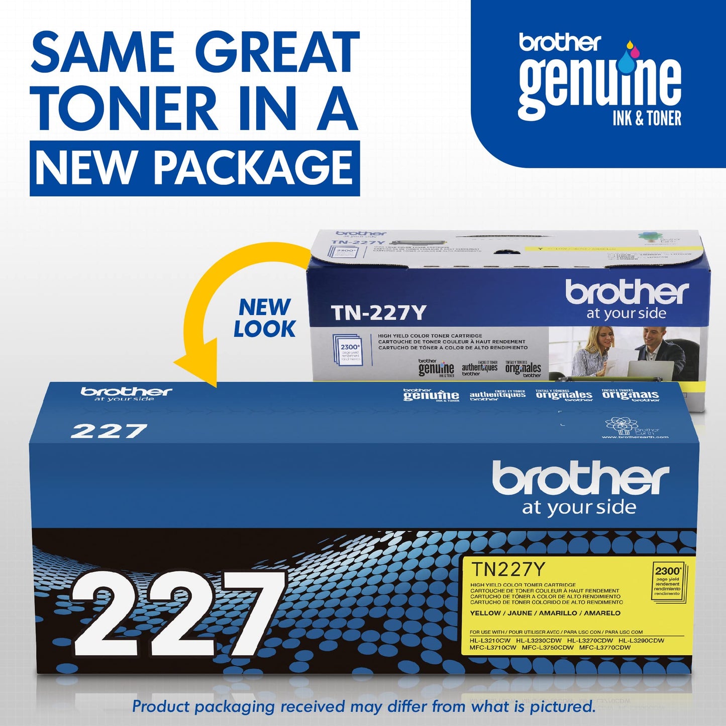 Brother TN227BK Laser Printer High Yield Toner Cartridge, Black TN227