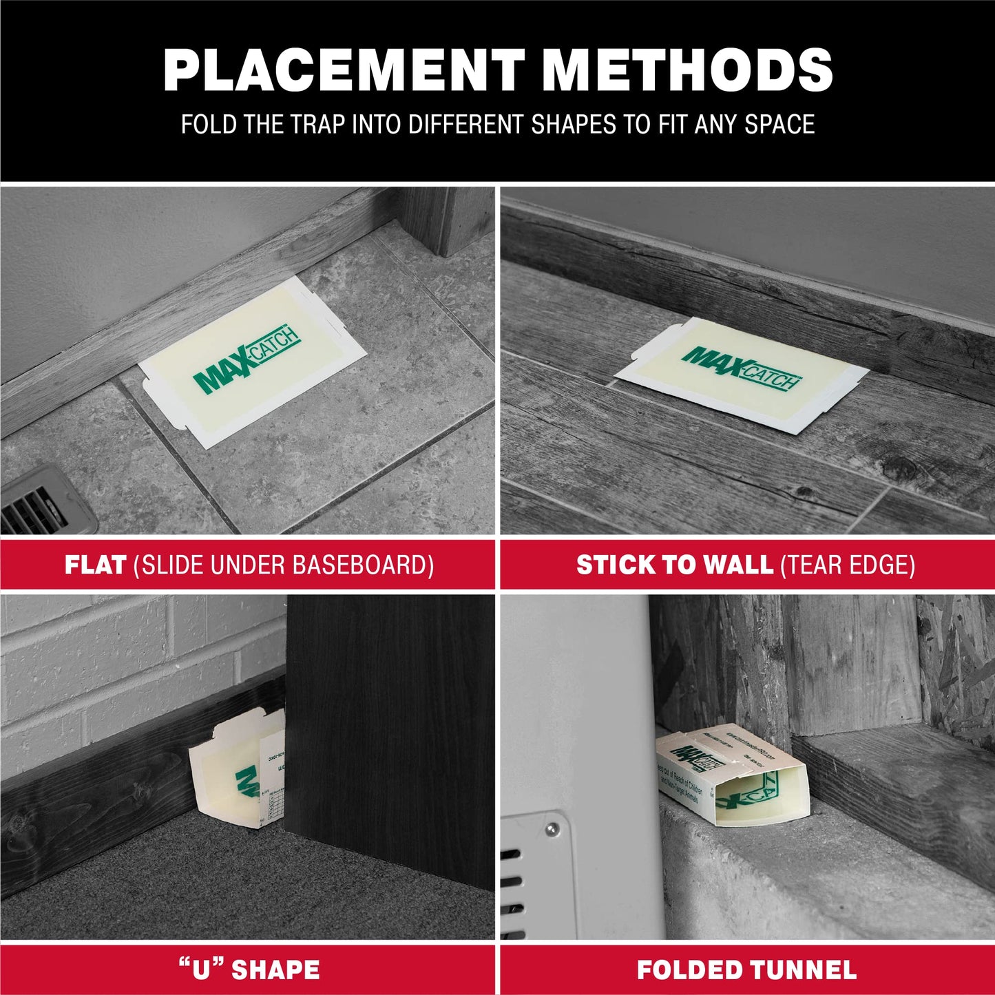 Pest Glue Trap by Catchmaster - 36 Boards Pre-Baited, Ready to Use Indoors. Rodent Mouse Rat Insect Sticky Adhesive Simple Easy Simple Non-Toxic - Made in The USA
