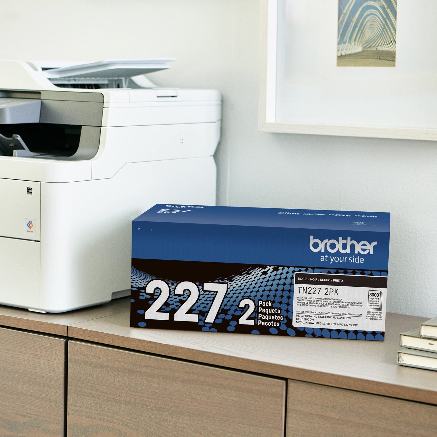 Brother TN227BK Laser Printer High Yield Toner Cartridge, Black TN227