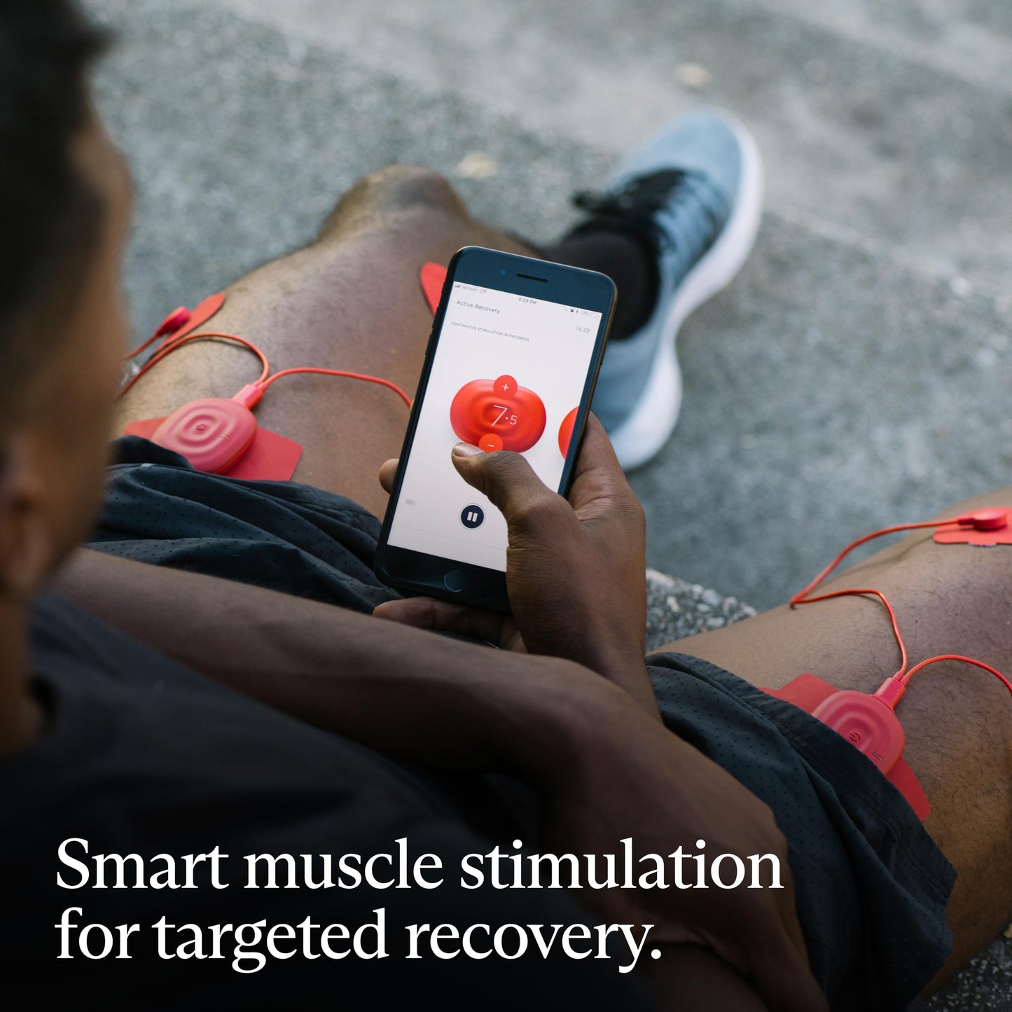 Therabody PowerDot 2.0 Duo - Stim TENS Unit for Pain Relief - Bluetooth Electrical Muscle Stimulation Device, 2 Smart Wireless NMES & TENS Pods for Muscle Pain, PMS and Menstrual Period Cramps - Red