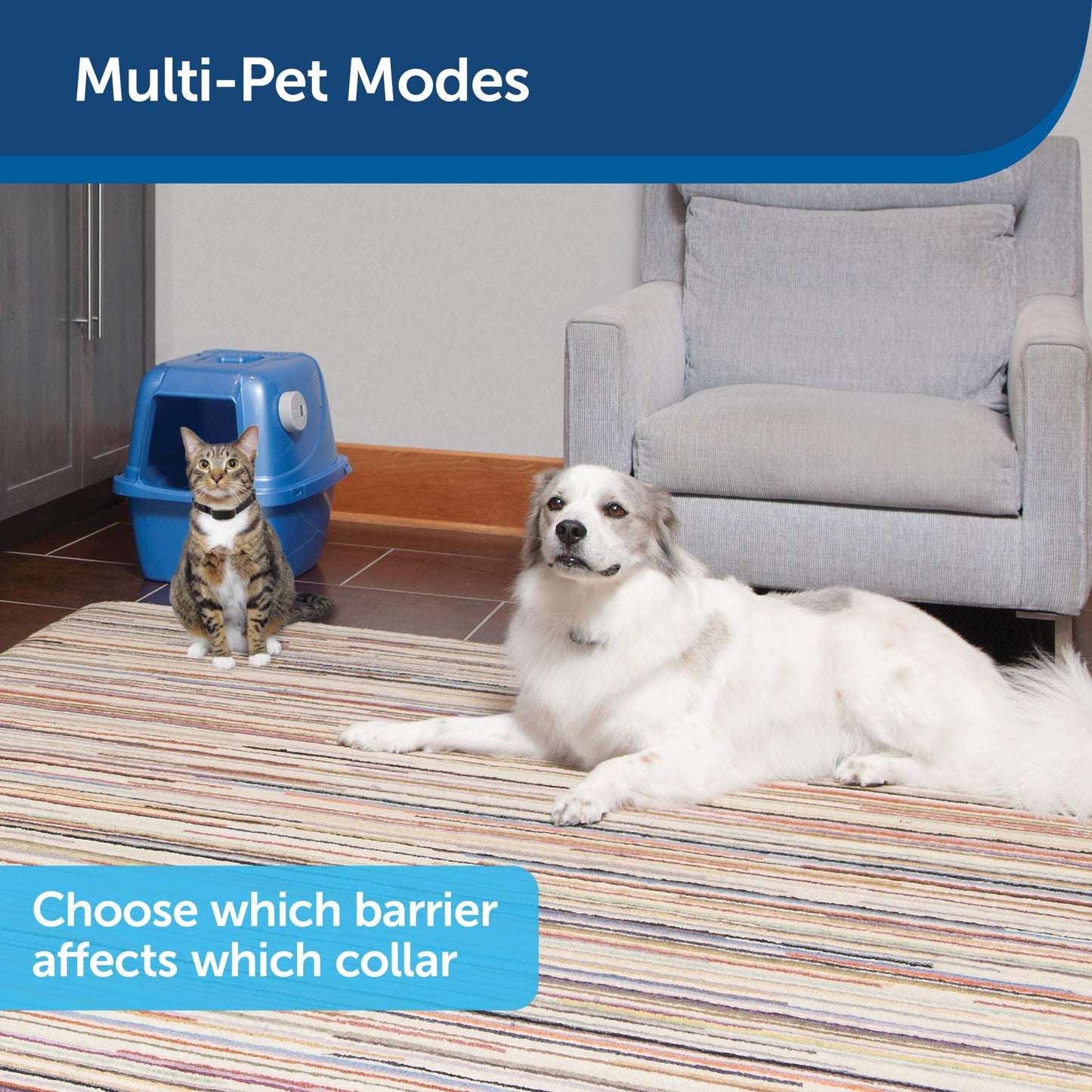 PetSafe Pawz Away Pet Barrier with Adjustable Range, Pet Proofing for Cats and Dogs, Static Stimulation