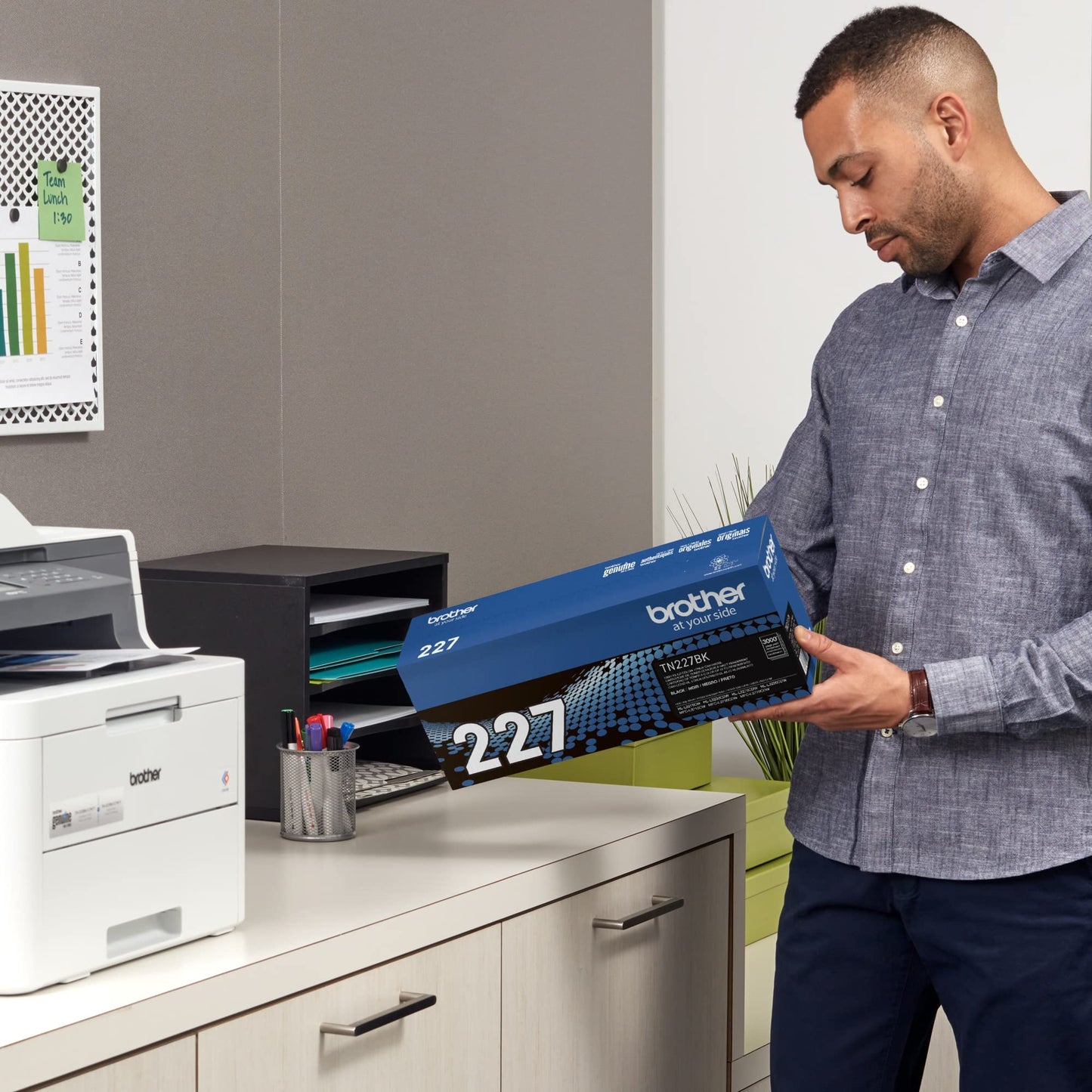 Brother TN227BK Laser Printer High Yield Toner Cartridge, Black TN227