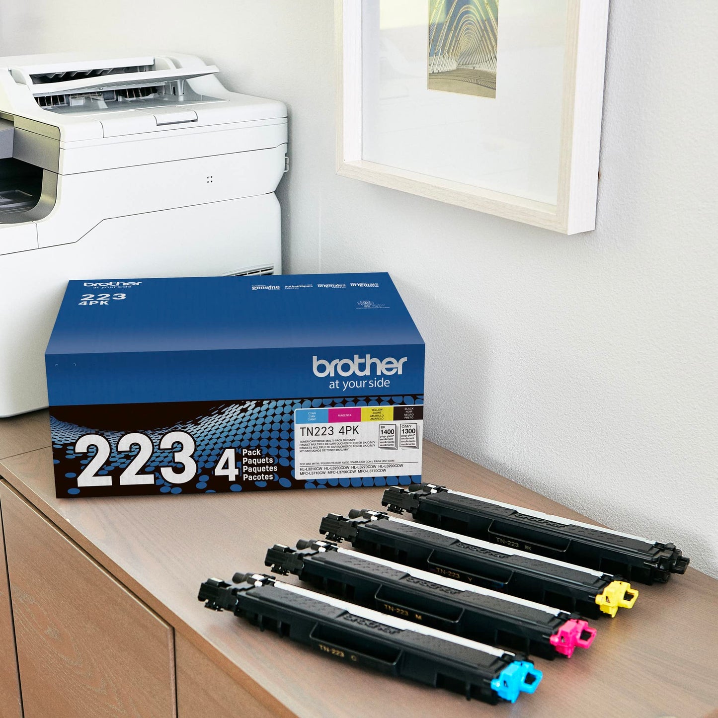 Brother TN227BK Laser Printer High Yield Toner Cartridge, Black TN227