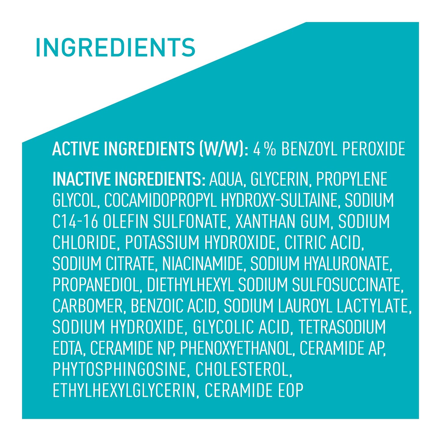 CeraVe 4% Benzoyl Peroxide ACNE Treatment Foaming Cleanser Face & Body Wash, with Hyaluronic Acid and Niacinamide. Helps Clear Acne Pimples and prevent breakouts. Gentle Gel, Fragrance-Free, 150ML