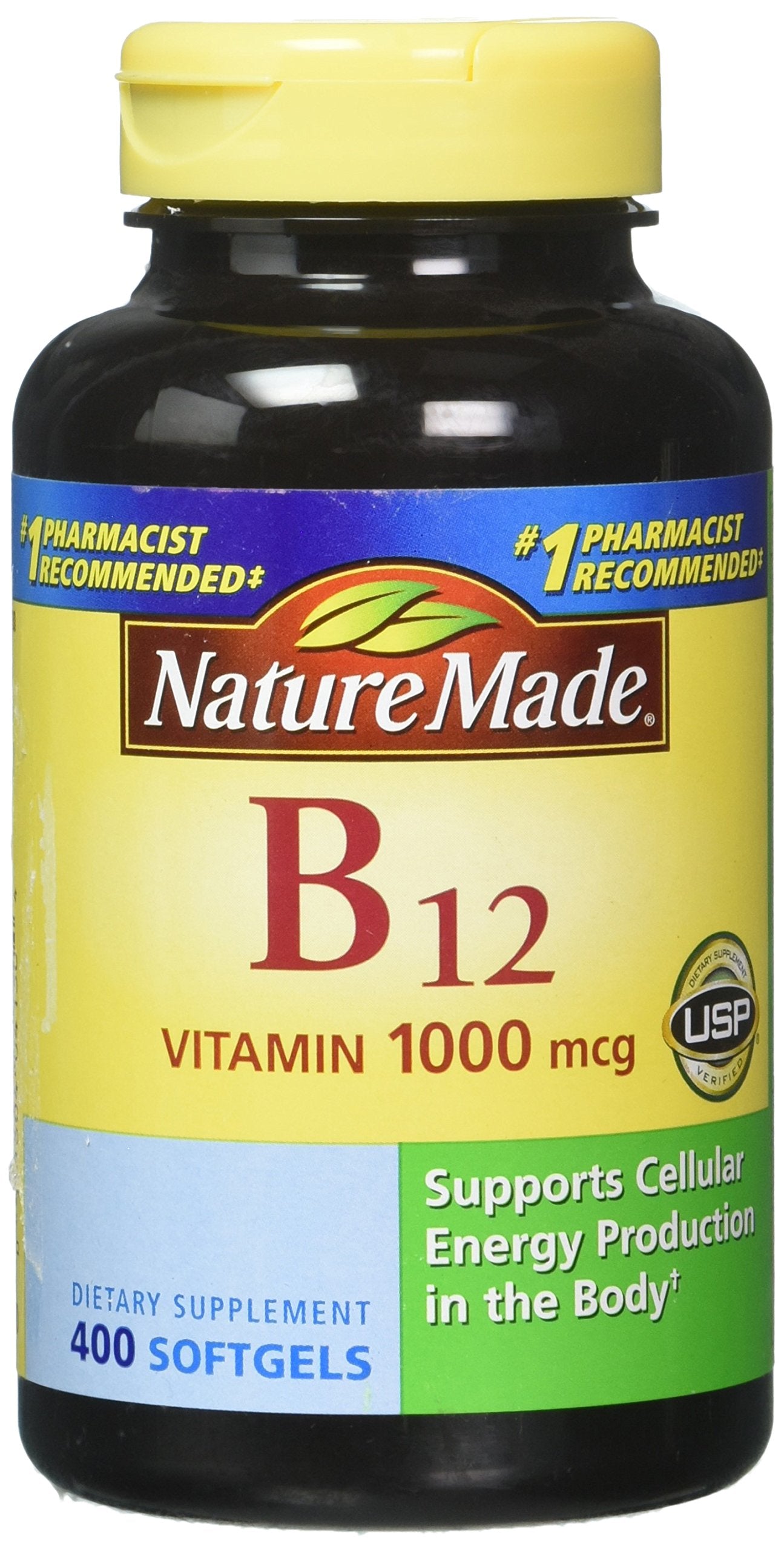 Nature Made Vitamin B12 1000 mcg, Dietary Supplement for Energy Metabolism Support, 150 Softgels, 150 Day Supply