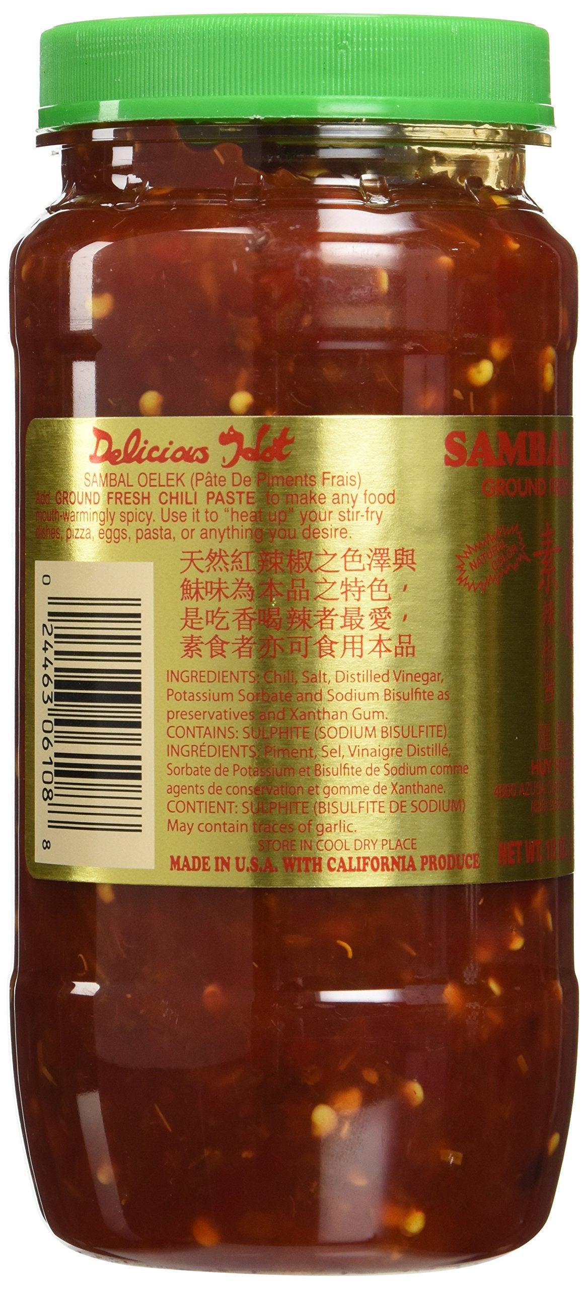 Huy Fong Foods Sambal Oelek Ground Fresh Chili Paste -- 18 oz