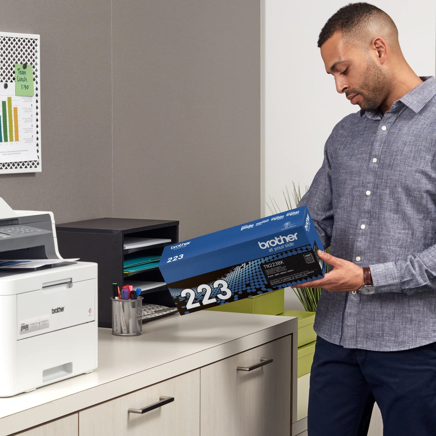 Brother TN227BK Laser Printer High Yield Toner Cartridge, Black TN227