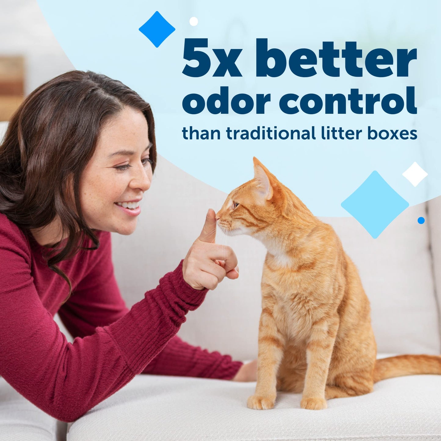PetSafe ScoopFree Self-Cleaning Cat Litter Box Tray Refills with Premium Blue Non-Clumping Crystals, 3-Pack