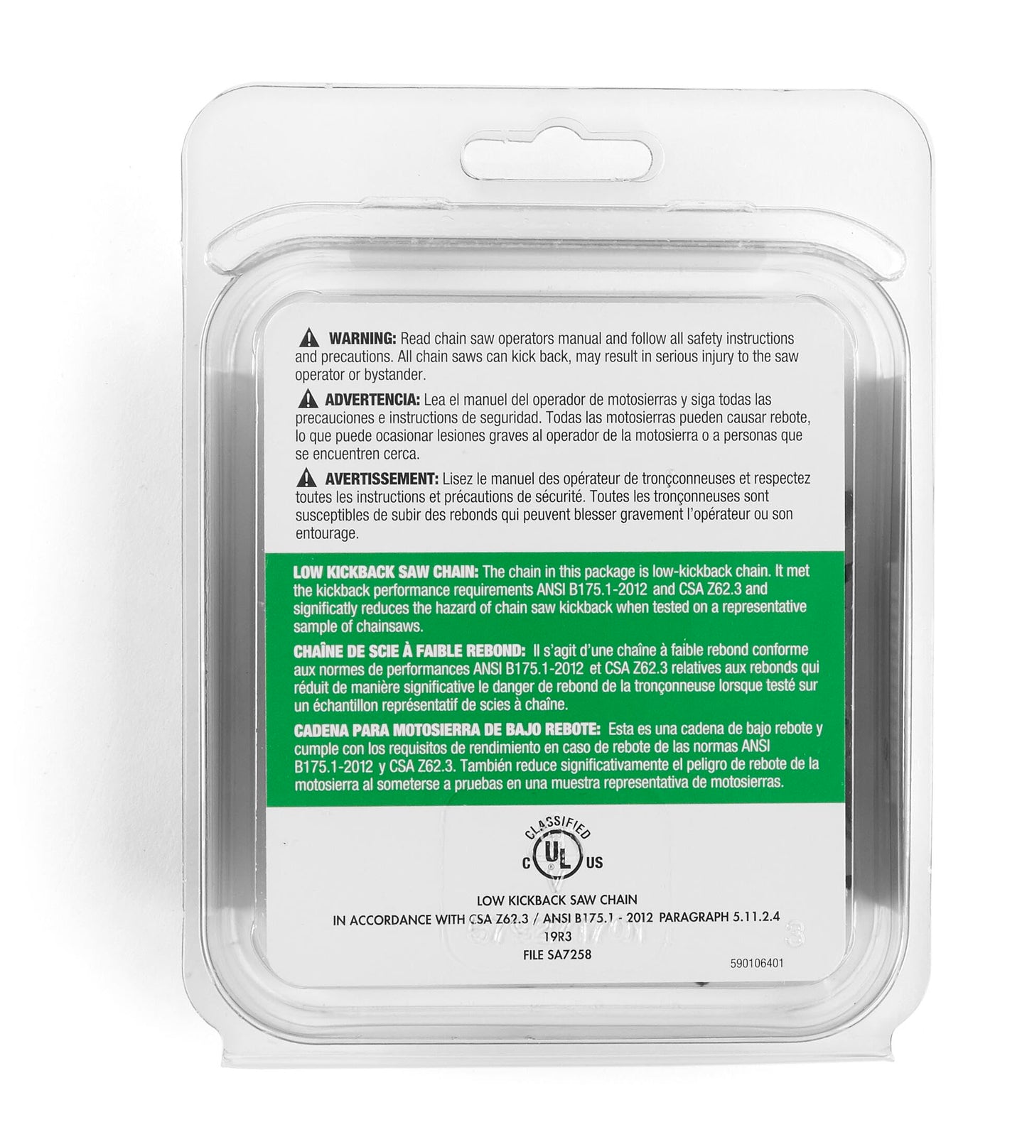 Husqvarna 581643603 X-Cut SP33G 18" Chainsaw Chain, 050 GA 72 Drive Links, Grey