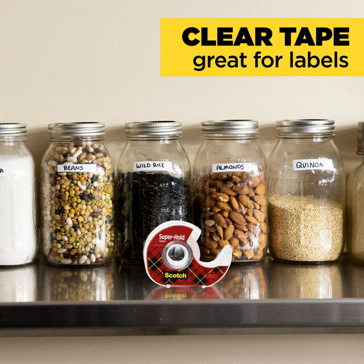 Scotch Super-Hold Tape Transparent Finish, 3/4 x 300 Inches, 3 Dispensered Rolls