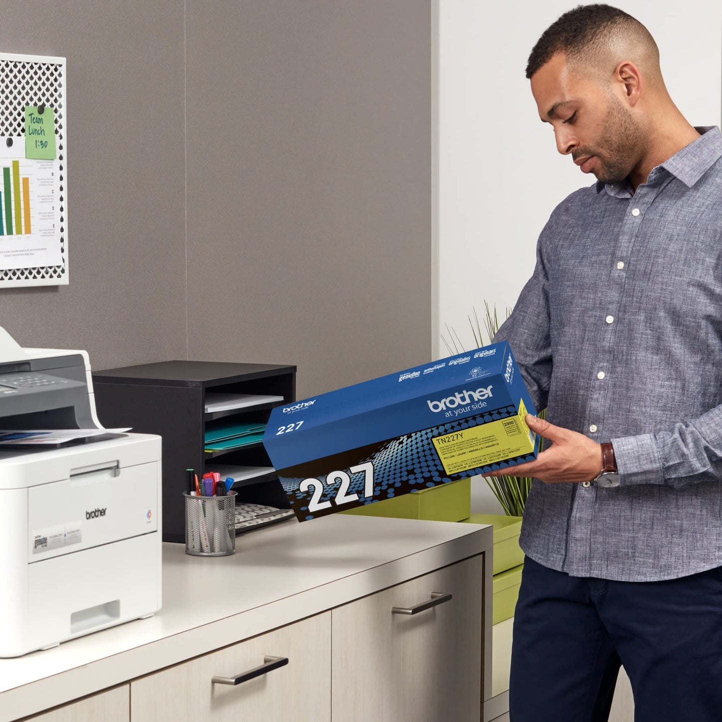 Brother TN227BK Laser Printer High Yield Toner Cartridge, Black TN227