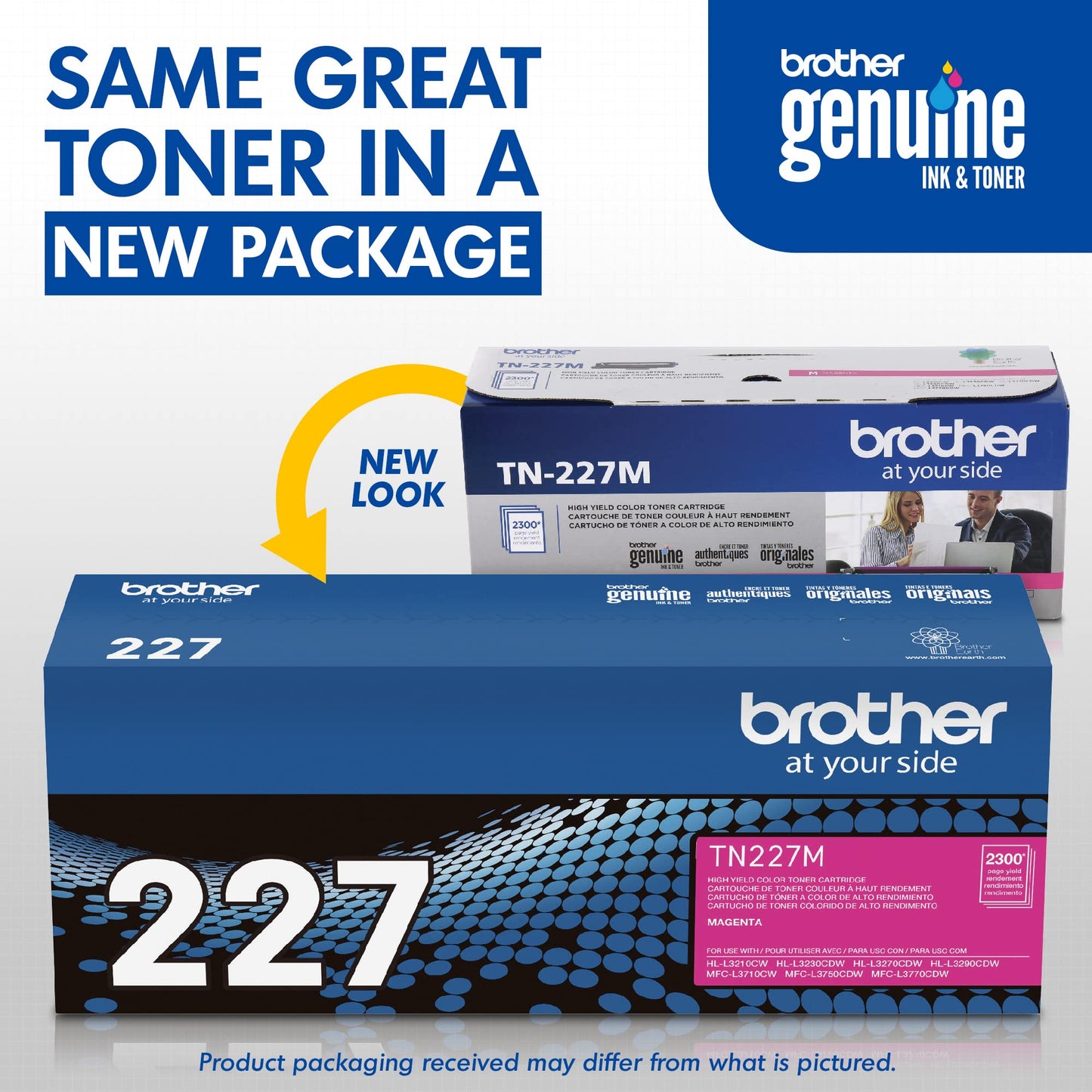 Brother TN227BK Laser Printer High Yield Toner Cartridge, Black TN227