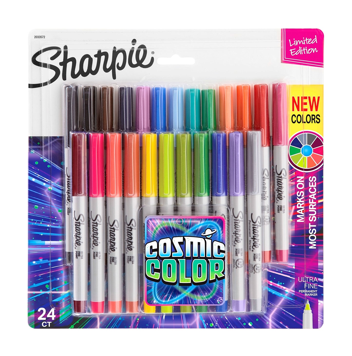 Sharpie Permanent Markers, Fine Point, Black, 36 Count - (New)