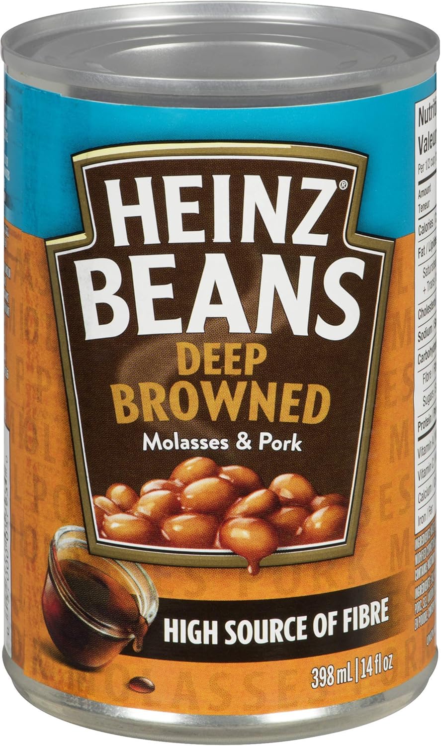 Heinz Deep-Browned Beans with Pork & Molasses, 398ml (Pack of 24)