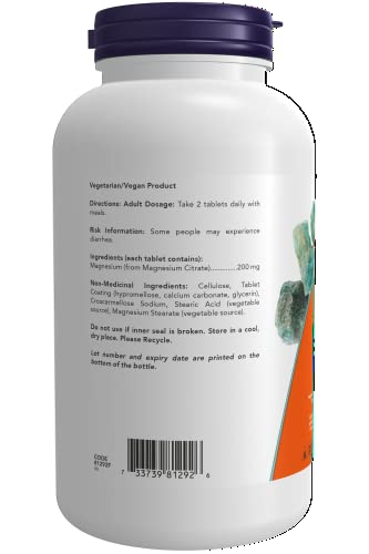 Now Foods Magnesium Citrate 200mg 100tab