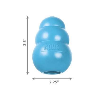 KONG Puppy Toy Natural Teething Rubber -Fun to Chew, Chase & Fetch- For Large Puppies (Color May Vary)