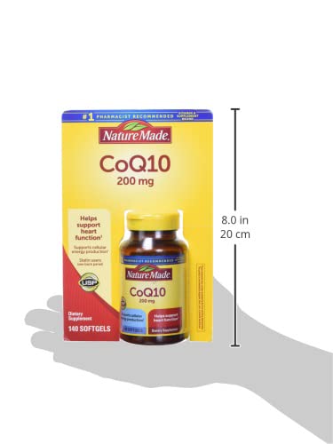Nature Made CoQ10 200mg, Dietary Supplement for Heart Health Support, 105 Softgels, 105 Day Supply