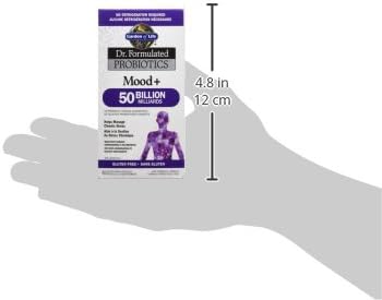 Garden of Life – Dr. Formulated Probiotics Mood+ | Manages Digestive Health & Symptoms of Chronic Stress | 50 Billion CFU + 16 Probiotic Strains | Includes Organic Ashwagandha and Blueberries