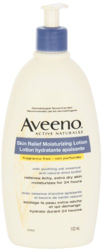Aveeno Skin Relief Moisturizing Body Lotion With Natural Shea Butter & Triple Oat Complex, Unscented Moisturizer for Extra Dry, Itchy or Sensitive Skin, Fragrance Free, 975mL