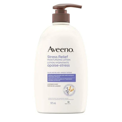 Aveeno Skin Relief Moisturizing Body Lotion With Natural Shea Butter & Triple Oat Complex, Unscented Moisturizer for Extra Dry, Itchy or Sensitive Skin, Fragrance Free, 975mL