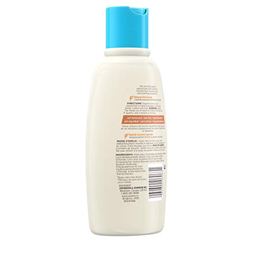 Aveeno Baby Daily Wash and Shampoo Baby’s Hair and Sensitive Skin Cleanser with Natural Oat - Paraben Free and Phthalate Free, Sulfates-free and Dye-free - 975 Milliliters