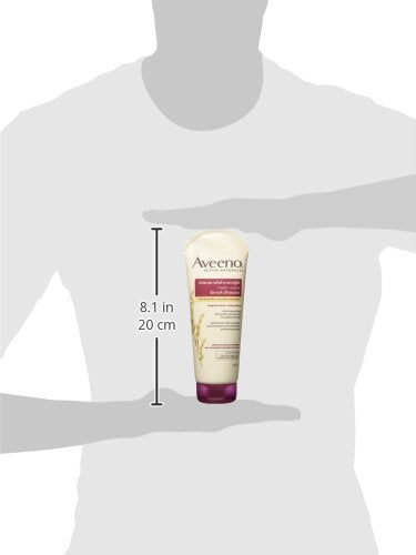 Aveeno Intense Relief Overnight Cream - Shea Butter, Colloidal Oatmeal - Dry Skin Lotion- Fragrance Free, 208 mL