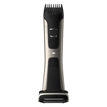 Philips Bodygroom Body & Intimate area Trimmer, Ultimate manscaping tool, removes short, long & thick hair in a single stroke with its 4 directional pivoting head. Skin protect technology, BG7025/15