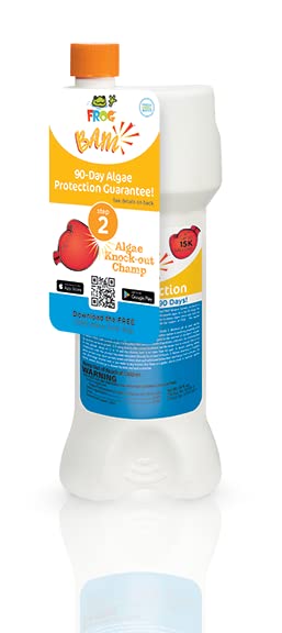 FROG BAM 90-Day Algae Preventive, Algaecide, Pool Winterizer, Prevents Algae for 90 Days Guaranteed, Compatible with All Pool FROG Products