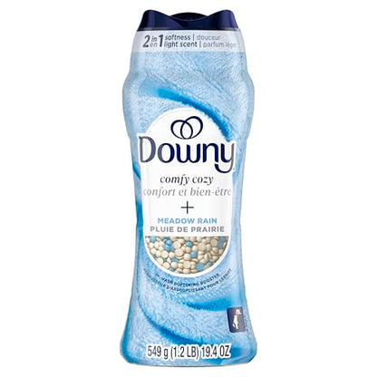 Downy Comfy Cozy In-Wash Laundry Scent Booster Beads, Meadow Rain Scent, Softness and Freshness, 725 Grams