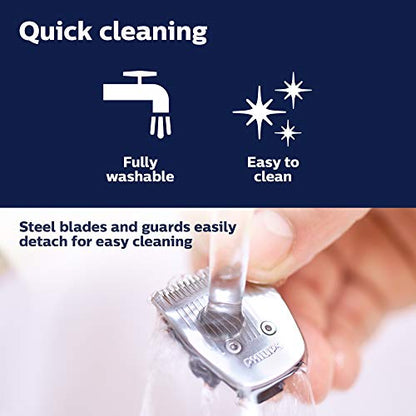 Philips Multigroom Series 3000 Cordless with 10 Trimming Accessories, Lithium-Ion and Storage Bag, MG3750/10