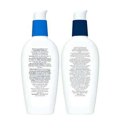 CeraVe Facial Moisturizer with SPF 30. Face Sunscreen Lotion with Hyaluronic Acid, Niacinamide & Ceramides for Women & Men. Oil-free, normal to dry skin. Verified Extended Use Date, Travel Size 89ML