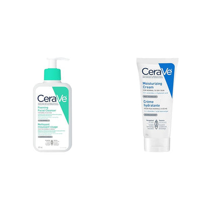 CeraVe FOAMING Face Cleanser, Gentle Face Wash with Hyaluronic Acid, Niacinamide, Ceramides. Makeup Remover for oily skin, won’t clog pores. Oil & sebum control. Non-Comedogenic, Sensitive Skin, Men & Women, 562ML