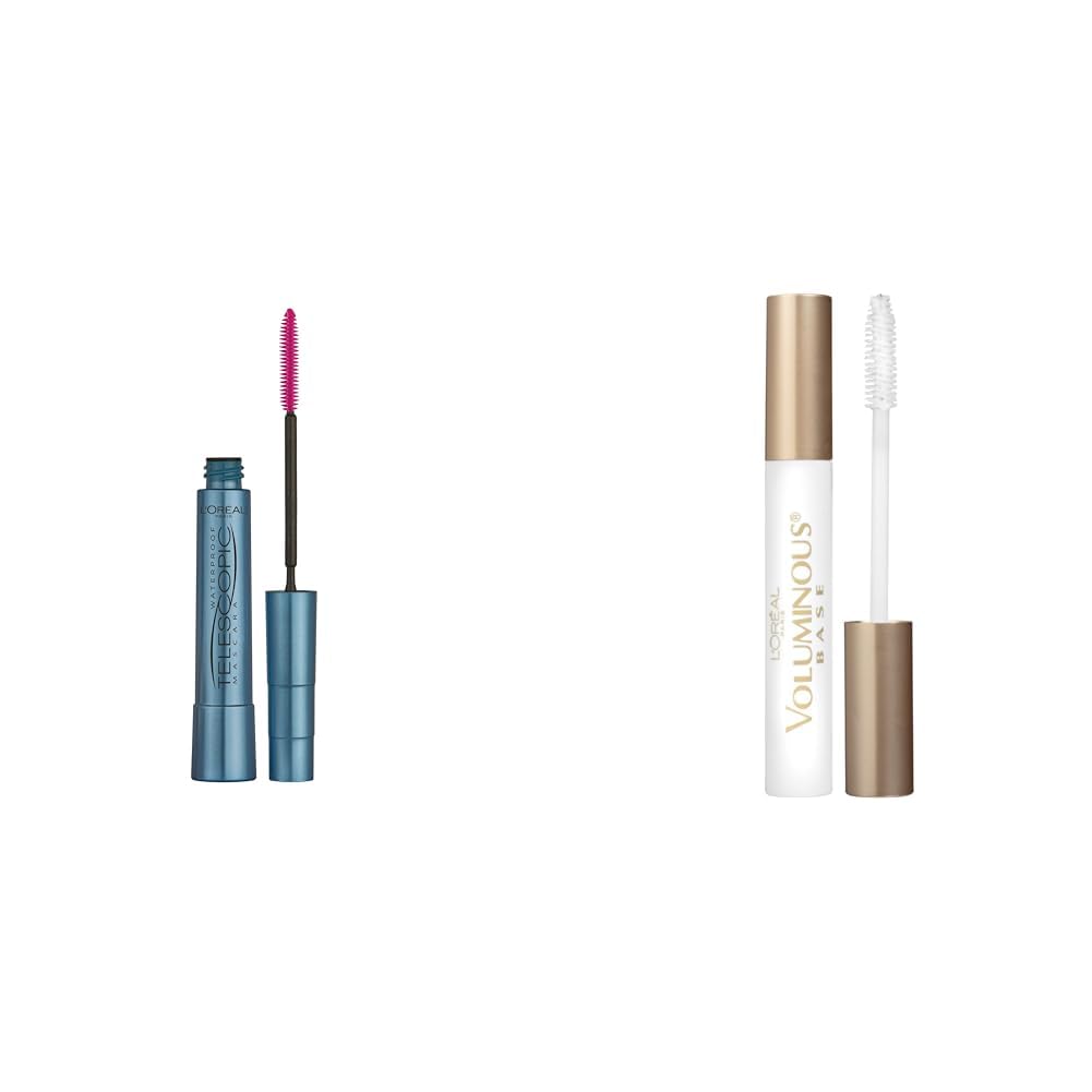 L’Oréal Paris Telescopic Mascara, Eyelash Lengthening Mascara, Unique Non-Clumping Formula, Delivers Intense Length, For Sensitive Eyes, Blackest Black, 8 ml