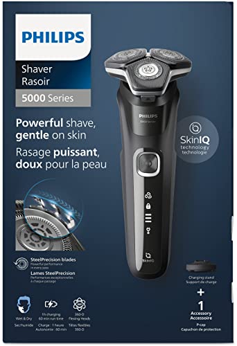 Philips Electric Shaver Series 5000, Wet & Dry with Charging Stand, S5898/25