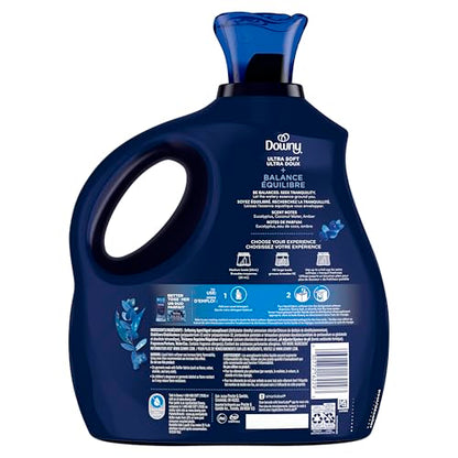 Downy Ultra Soft Fabric Softener Liquid, Balance, Crisp Rain and Blue Eucalyptus, 2.76L
