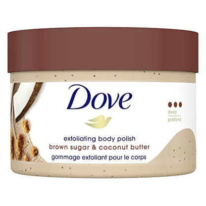 Dove Exfoliating Body Polish Scrub For Silky, Soft Skin Pomegranate and Shea Butter Body Scrub Exfoliates and Provides Lasting Nourishment 10.5 oz