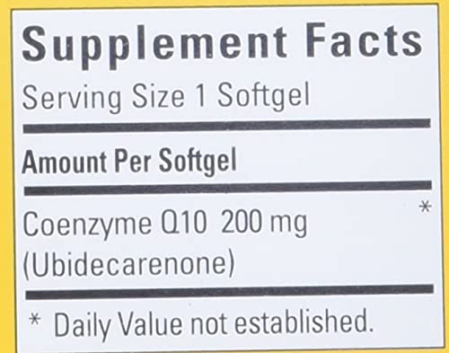 Nature Made CoQ10 200mg, Dietary Supplement for Heart Health Support, 105 Softgels, 105 Day Supply