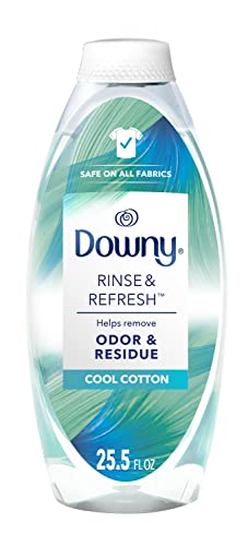 Downy Rinse & Refresh Laundry Odour Remover and Fabric Softener, Cool Cotton, Safe On All Fabrics, HE Compatible, 1.43L