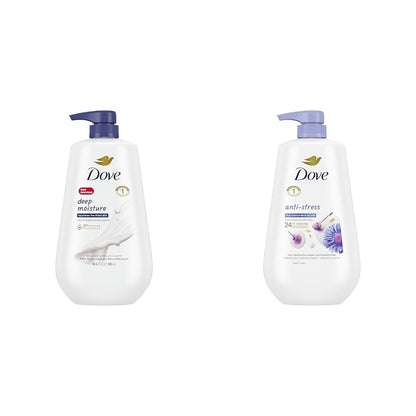 Dove Deep Moisture Body Wash with Pump, for nourishing the driest skin, 905ml (Pack of 2)