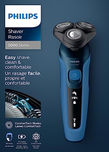 Philips Electric Shaver Series 5000, Wet & Dry with Charging Stand, S5898/25