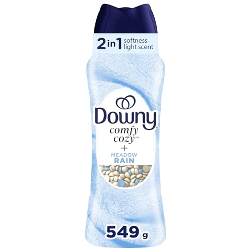 Downy Comfy Cozy In-Wash Laundry Scent Booster Beads, Meadow Rain Scent, Softness and Freshness, 725 Grams