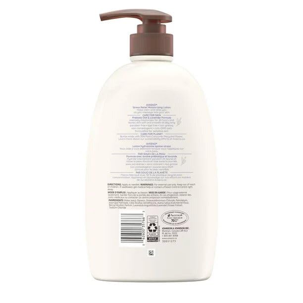 Aveeno Stress Relief Moisturizing Body Lotion with Ylang Ylang and Lavender, Dry and Sensitive Skin Moisturizer, 532 ML