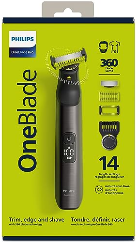 Philips OneBlade 360 Face & Body, Wet & Dry, Trim, Edge & Shave with the 5-in-1 Adjustable Comb and Body Comb, QP2834/20