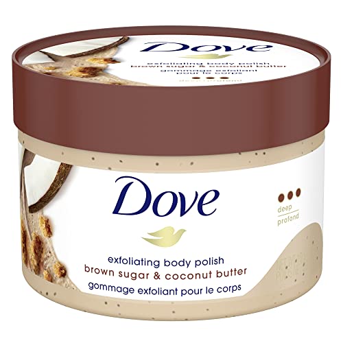 Dove Exfoliating Body Polish Scrub For Silky, Soft Skin Pomegranate and Shea Butter Body Scrub Exfoliates and Provides Lasting Nourishment 10.5 oz