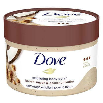 Dove Exfoliating Body Polish Scrub For Silky, Soft Skin Pomegranate and Shea Butter Body Scrub Exfoliates and Provides Lasting Nourishment 10.5 oz