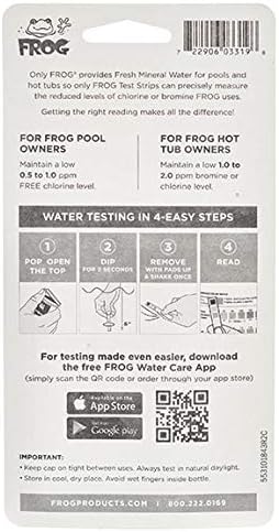 FROG Test Strips for Pools and Hot Tubs, Quick and Easy Pool and Hot Tub Test Strips, Designed to use with FROG Water Care Products