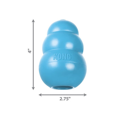 KONG Puppy Toy Natural Teething Rubber -Fun to Chew, Chase & Fetch- For Large Puppies (Color May Vary)